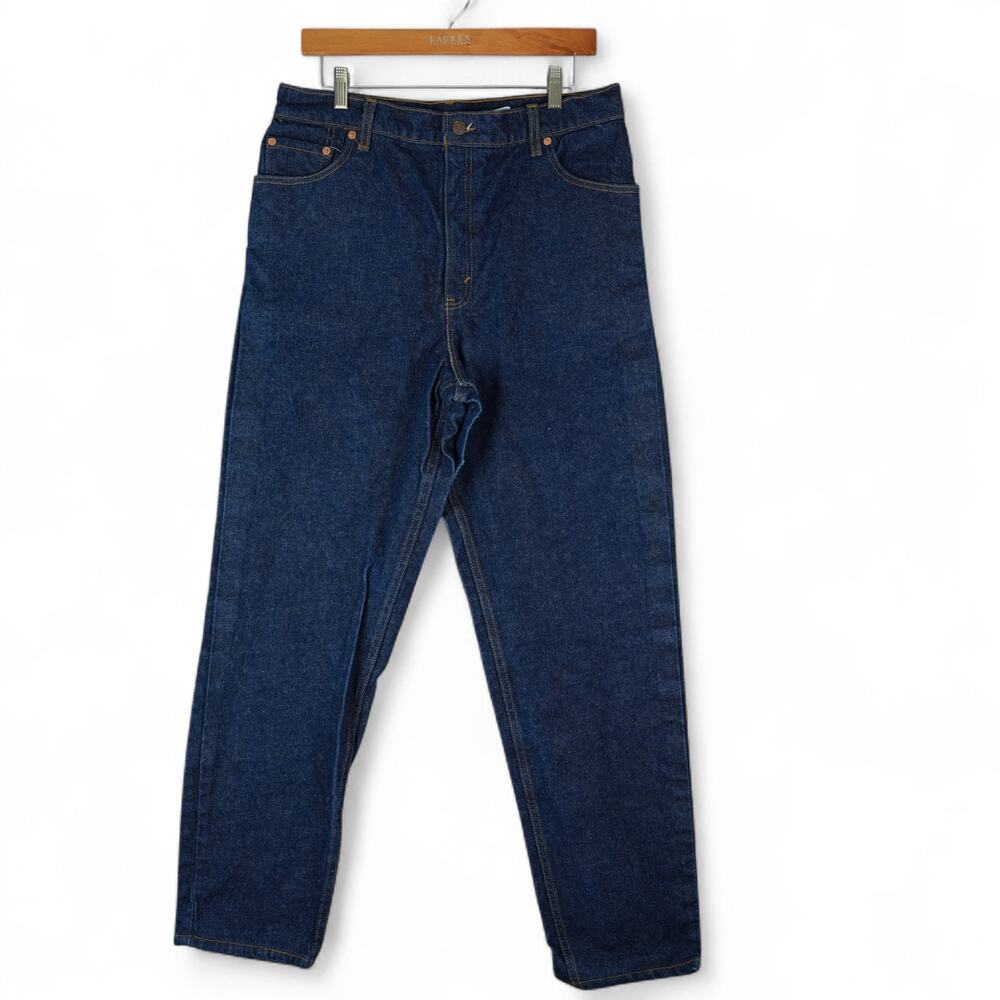 Vintage 90s Levis 551 Jeans Womens 16 Short‎ Relaxed Fit Tapered Leg Debranded